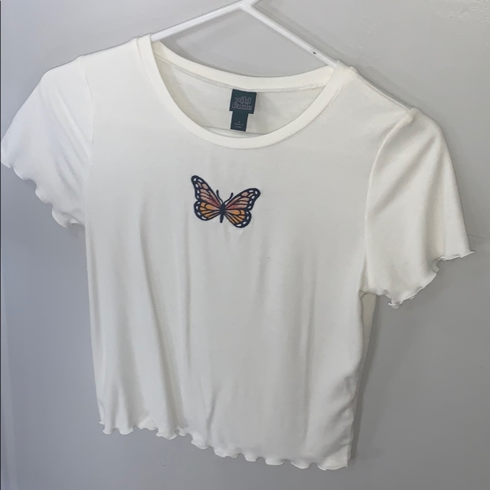 Embroidered Butterfly T-Shirt
